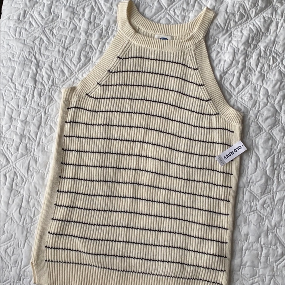 Old Navy sweater material tank top with high neck